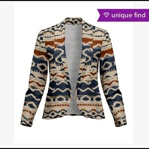 Lily Geometric Open Blazer